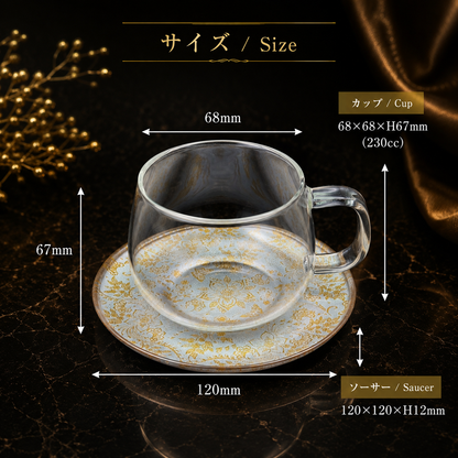 カップ＆ソーサー 蒔絵 MAKIE 4柄 2客セット