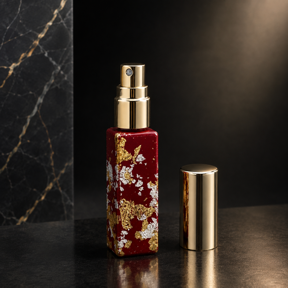 Perfume Spray Bottle with Gold Leaf – 5 Designs