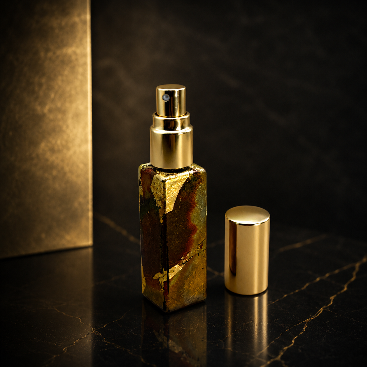 Perfume Spray Bottle with Gold Leaf – 5 Designs