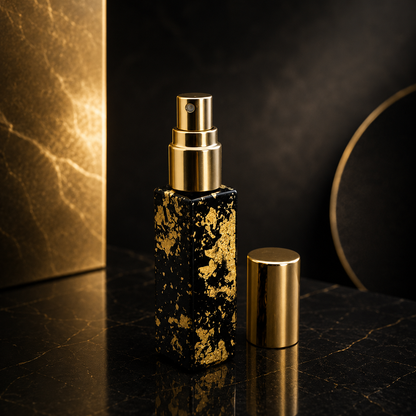 Perfume Spray Bottle with Gold Leaf – 5 Designs