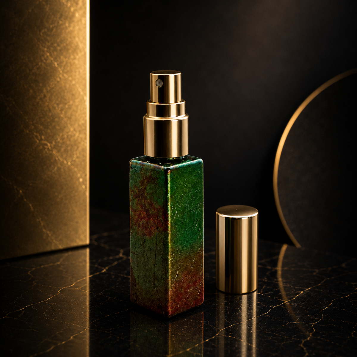 Perfume Spray Bottle with Gold Leaf – 5 Designs