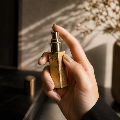 Perfume Spray Bottle with Gold Leaf – 5 Designs